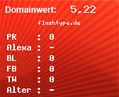 Domainbewertung - Domain flashtype.de bei Domainwert24.de